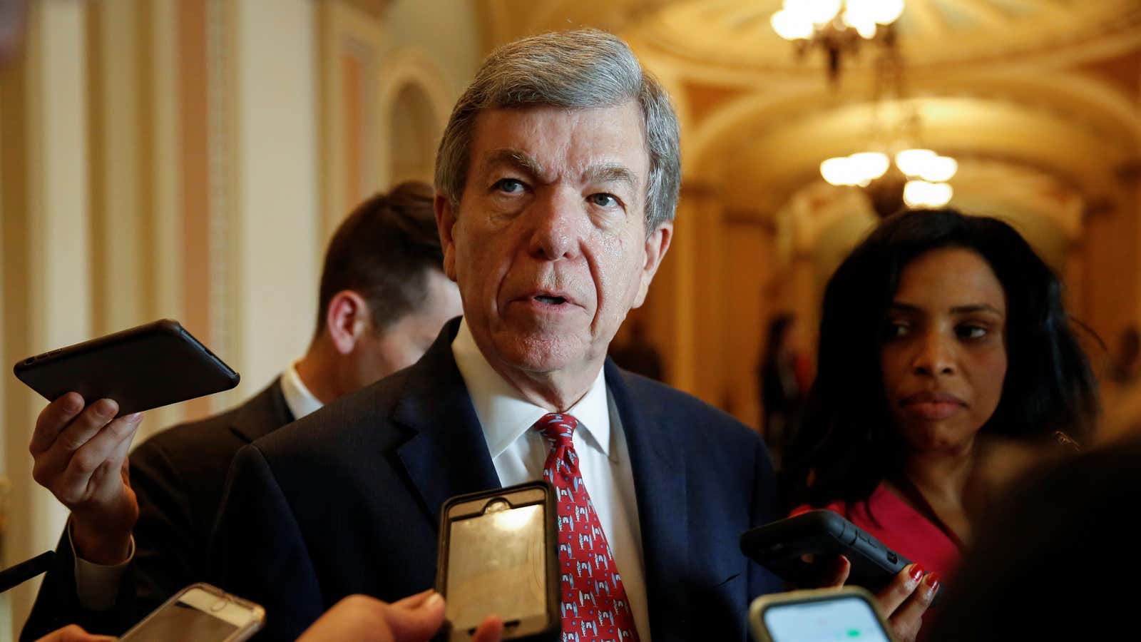 Roy Blunt of Missouri said he was voting to block Trump because Democrats could use a national emergency to impose gun control.