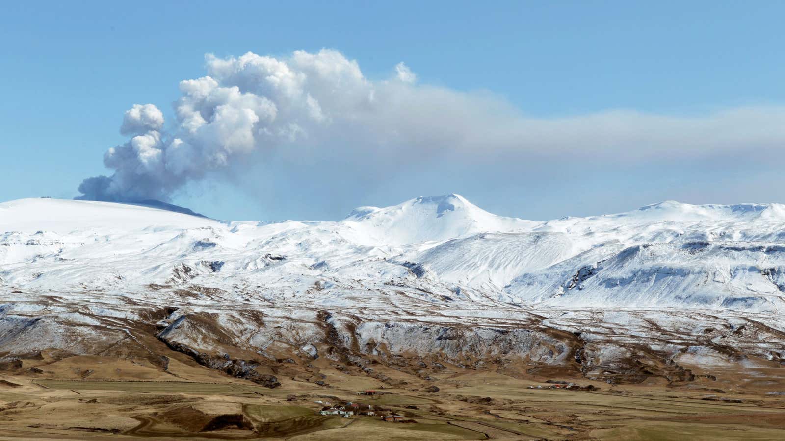 The Eyjafjallajokull volcano caused widespread air travel disruption when it erupted in April 2010.