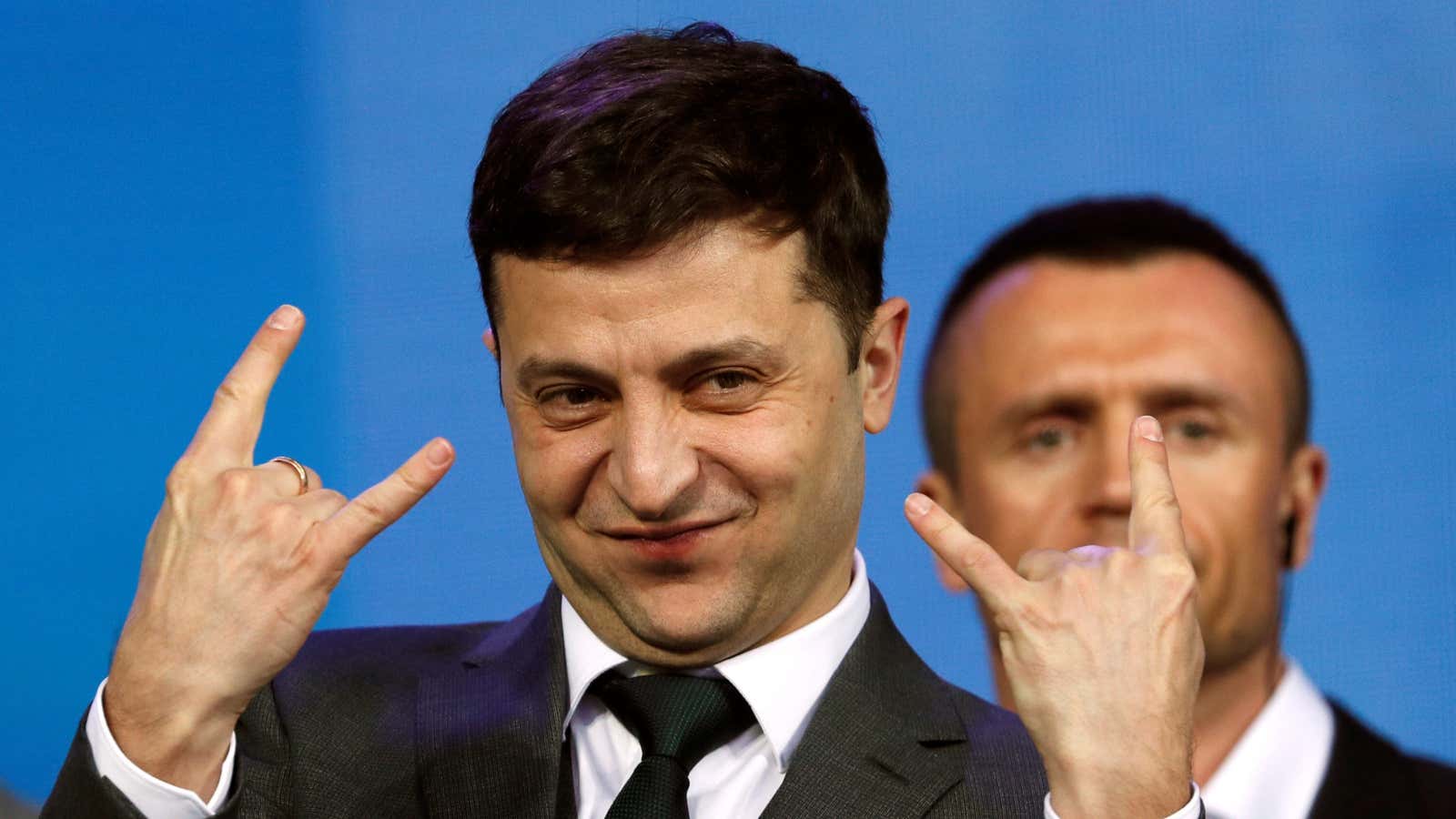 Ukraine’s stand-up president.