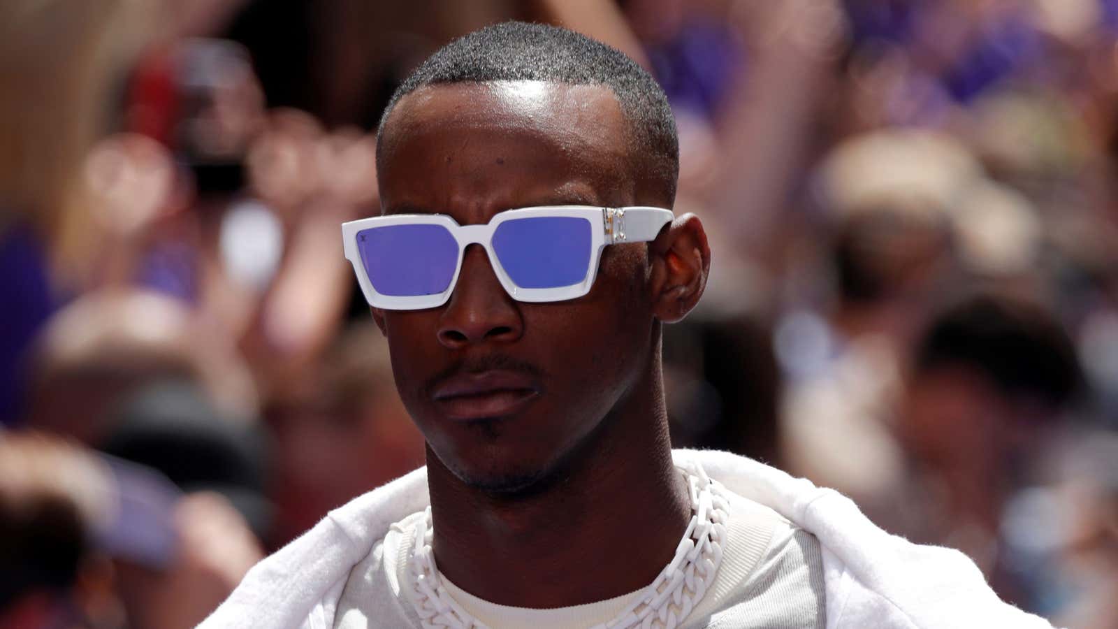 The new menswear, on the runway at Louis Vuitton.
