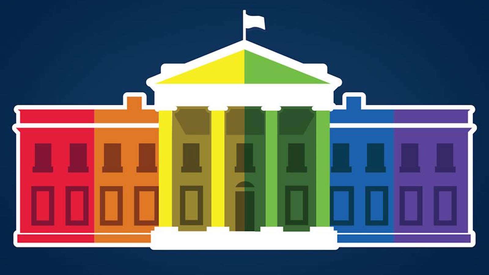 The White House turned rainbow in the new White House profile picture.
