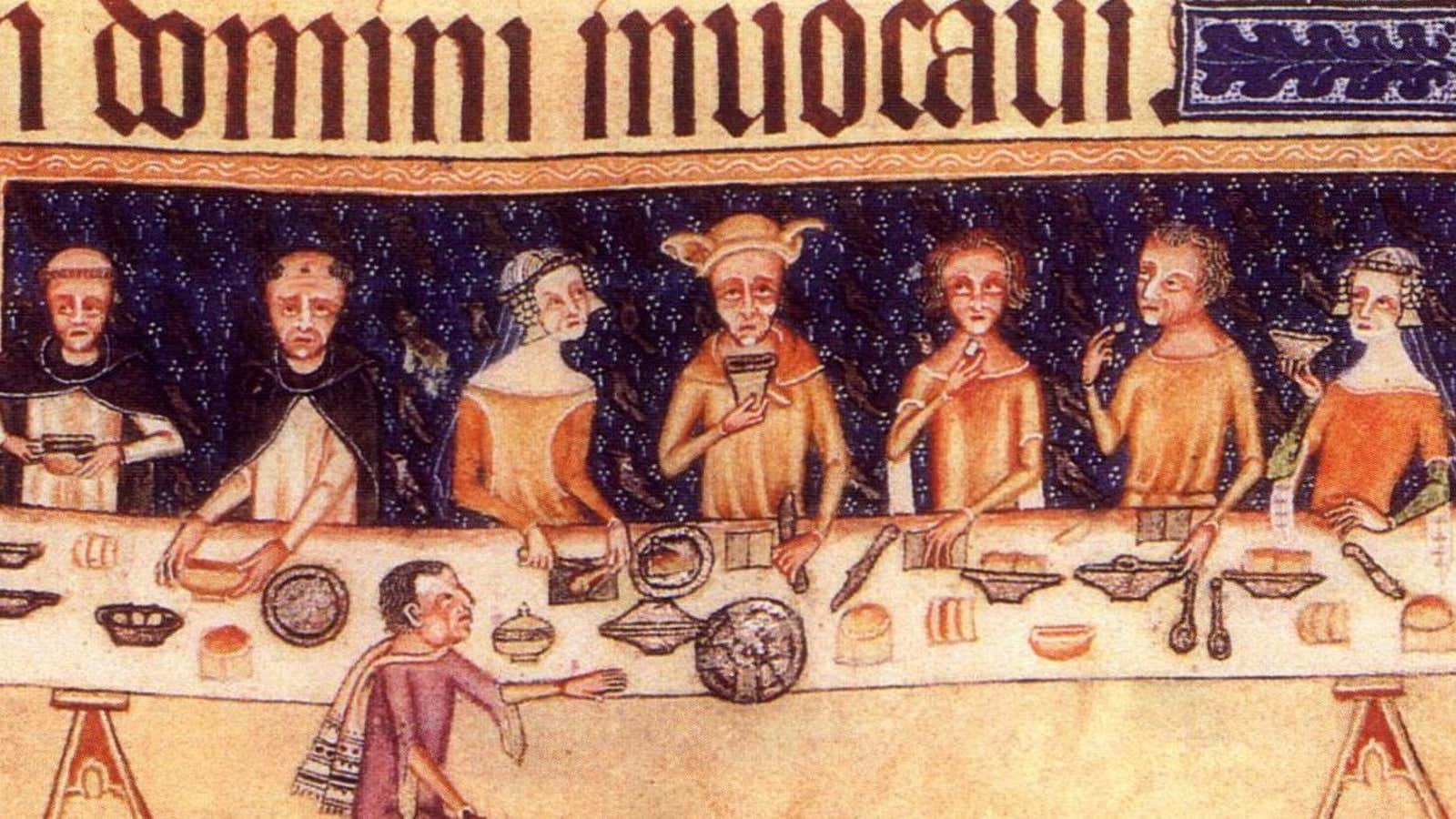 Mansplainers: Ruining dinner parties since the Middle Ages.