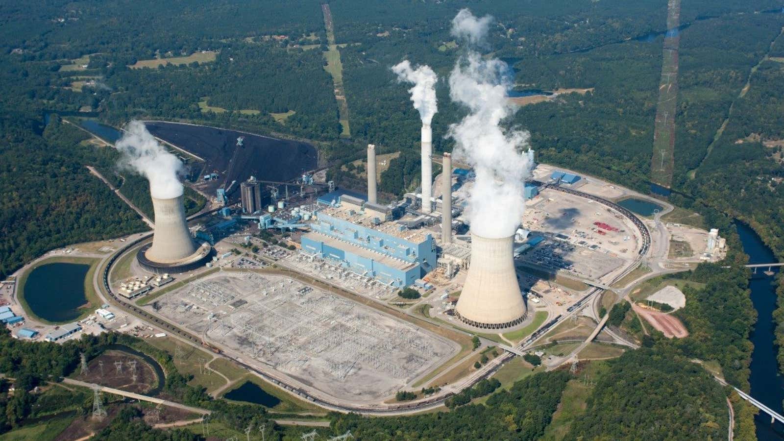 Alabama’s James H Miller Jr coal plant is one of the largest emitters of carbon dioxide in the US