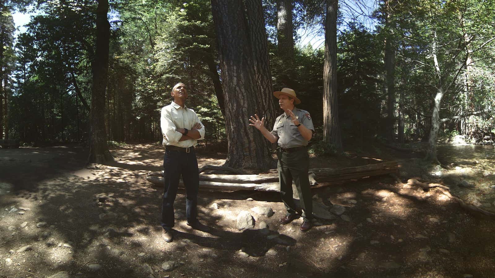 Listen in to Obama’s chat in the woods about National Parks.
