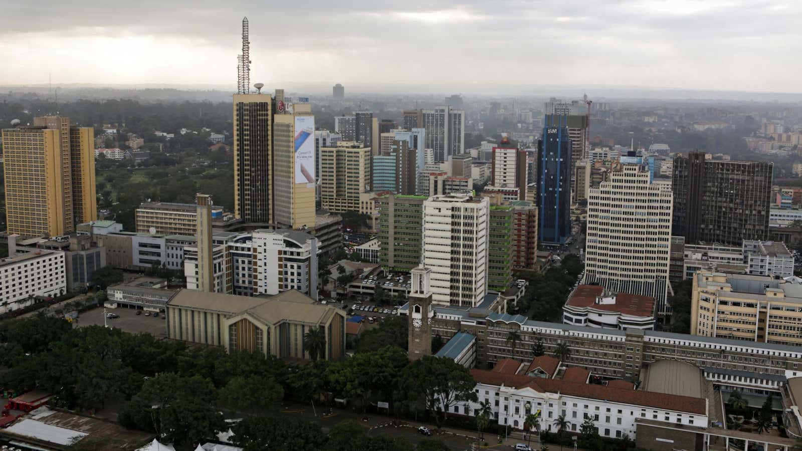 Nairobi’s downtown.