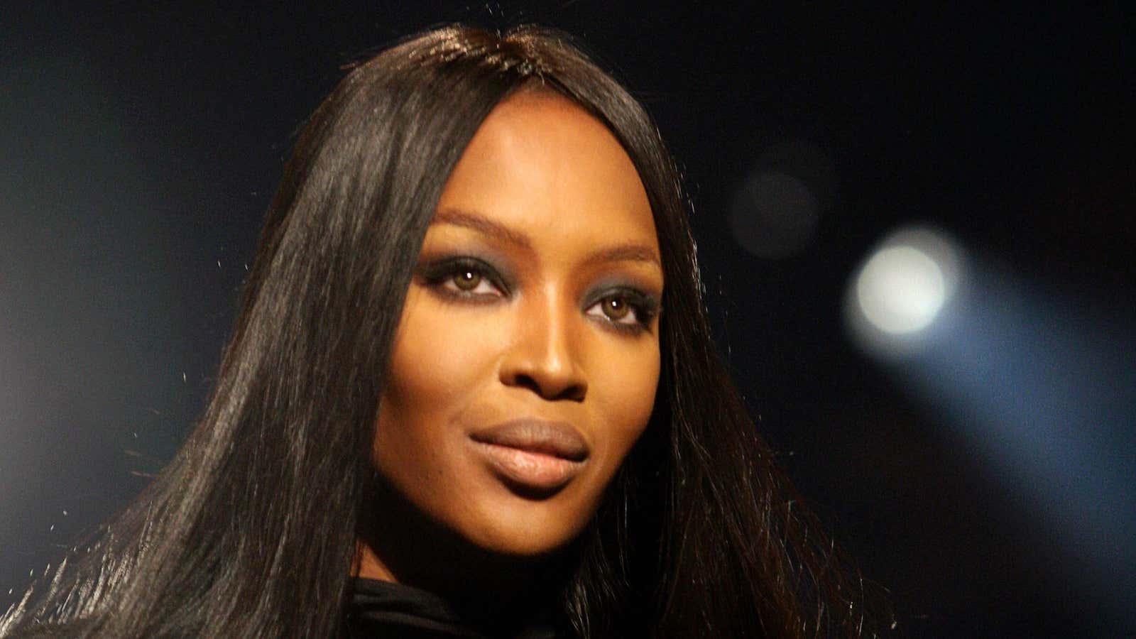 Model Naomi Campbell announces on Twitter that she has shot with a black photographer for the first time in her 33-year career.