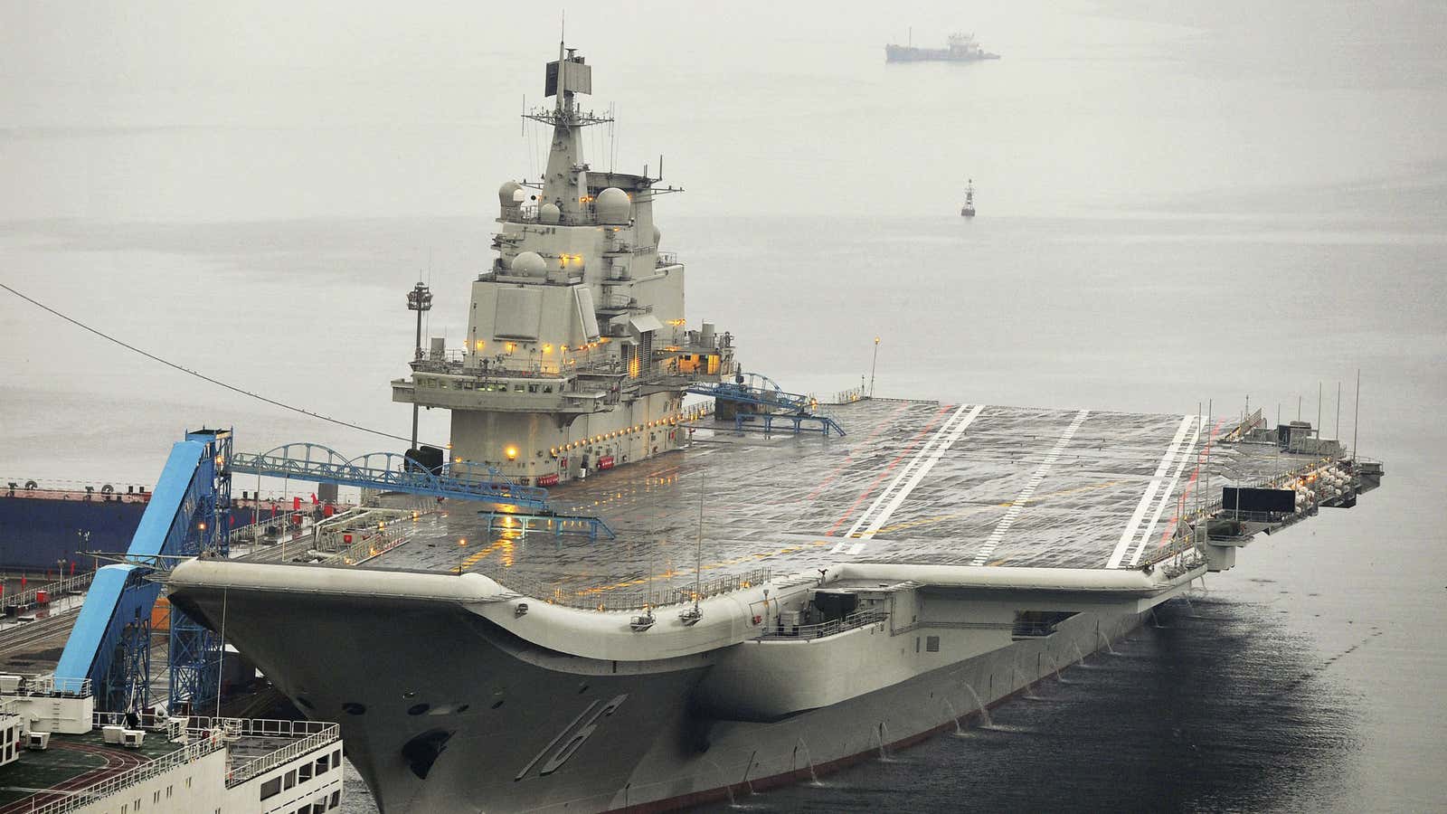 The Liaoning, China’s first aircraft carrier.
