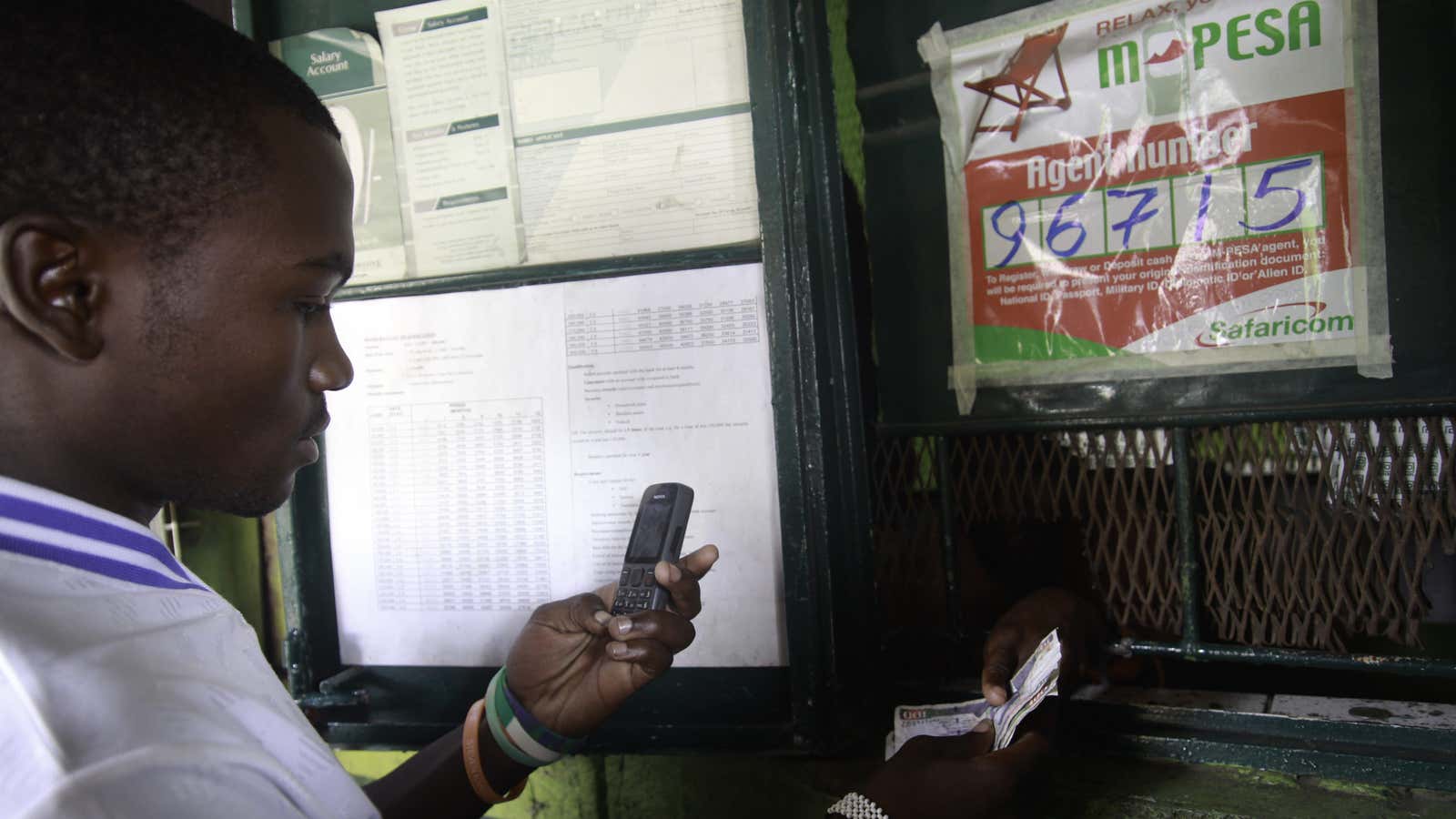 M-Pesa, the world’s leading mobile money service in Kenya.