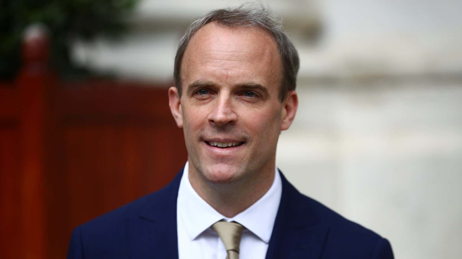 Britain’s foreign secretary Dominic Raab makes a statement on Hong Kong’s national security legislation