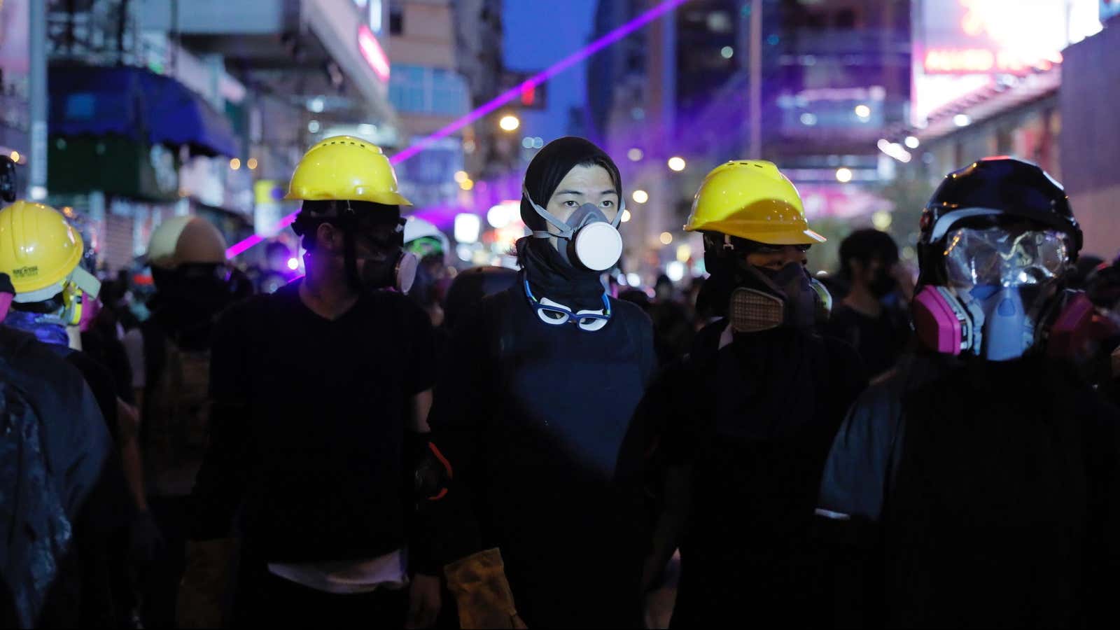 Protesters in Hong Kong on Aug. 17, 2019.