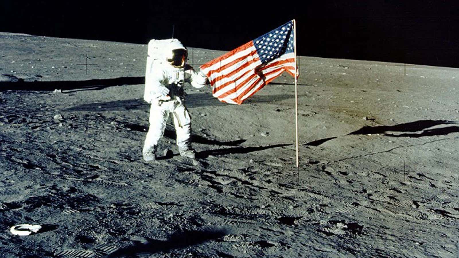 Moon landing conspiracy theories have persisted in the popular imagination.