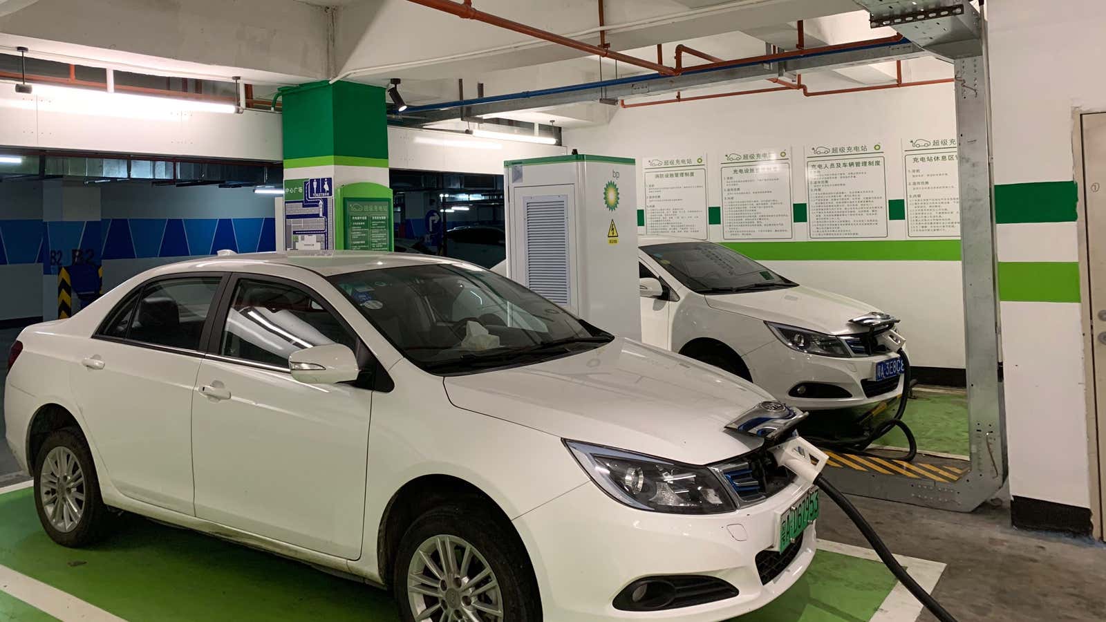 The BP fast charging station in Guangzhou, China.