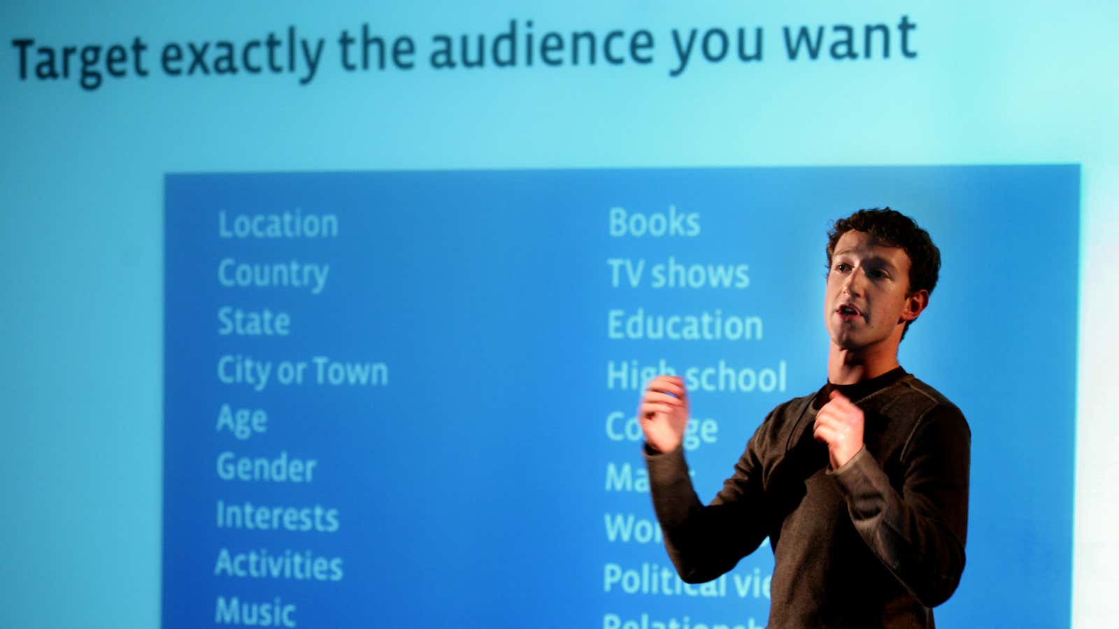 Zuck knows your needs—if you’re a marketer.