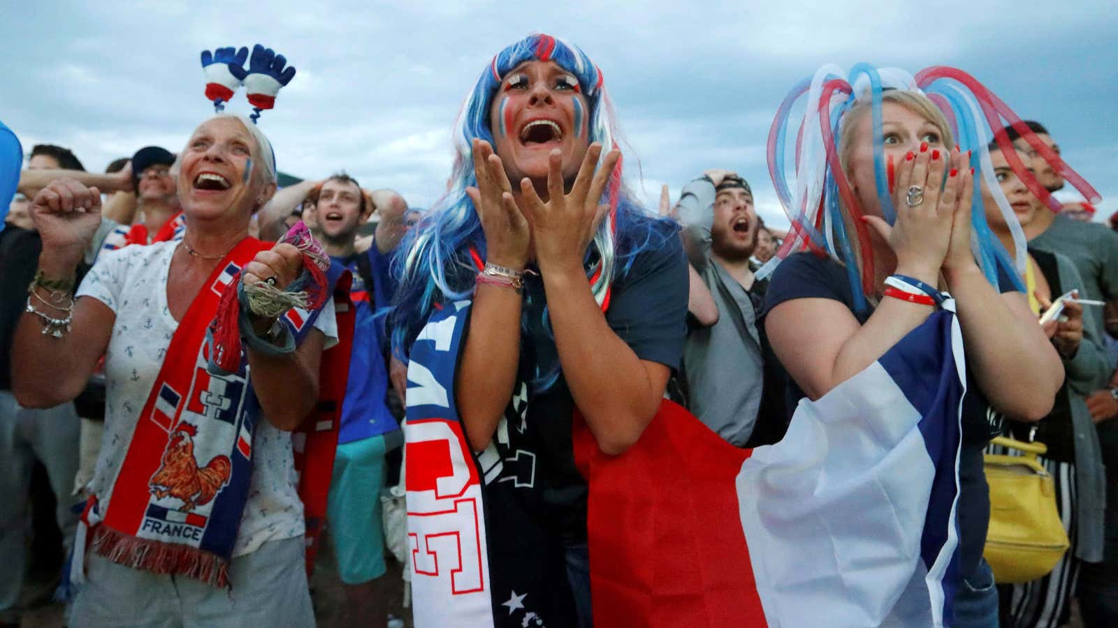 Allez la France! (Reuters/Yves Herman)