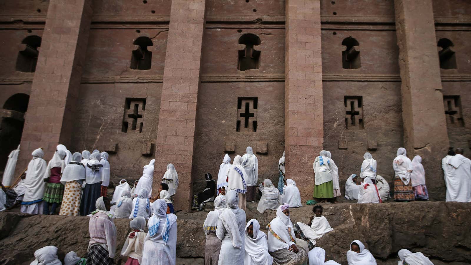 The rock-hewn churches in Lalibela are a major tourist attraction in Ethiopia.