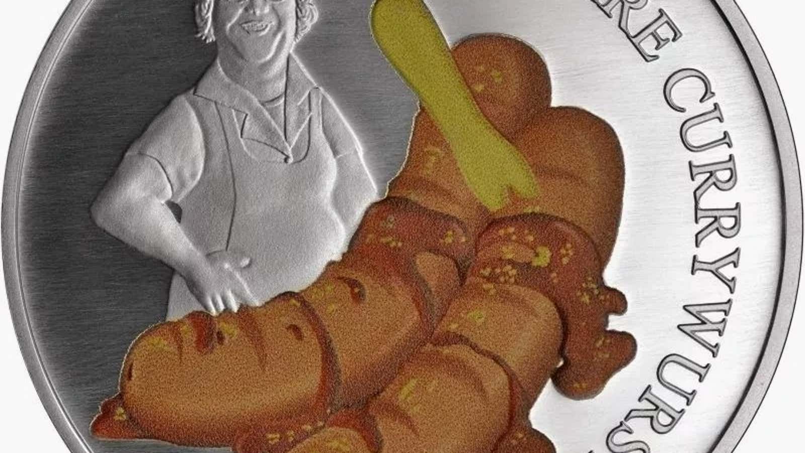 The sausages are depicted in an all-too-realistic shade of brown.