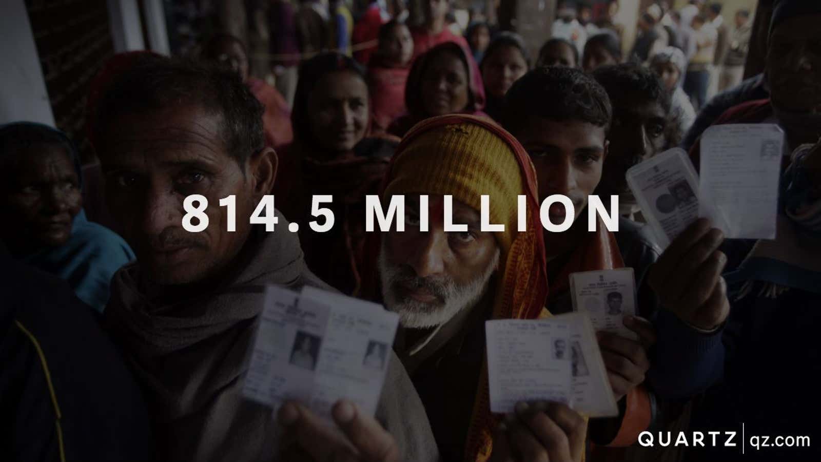 The number of eligible Indian voters is more than twice the entire US population