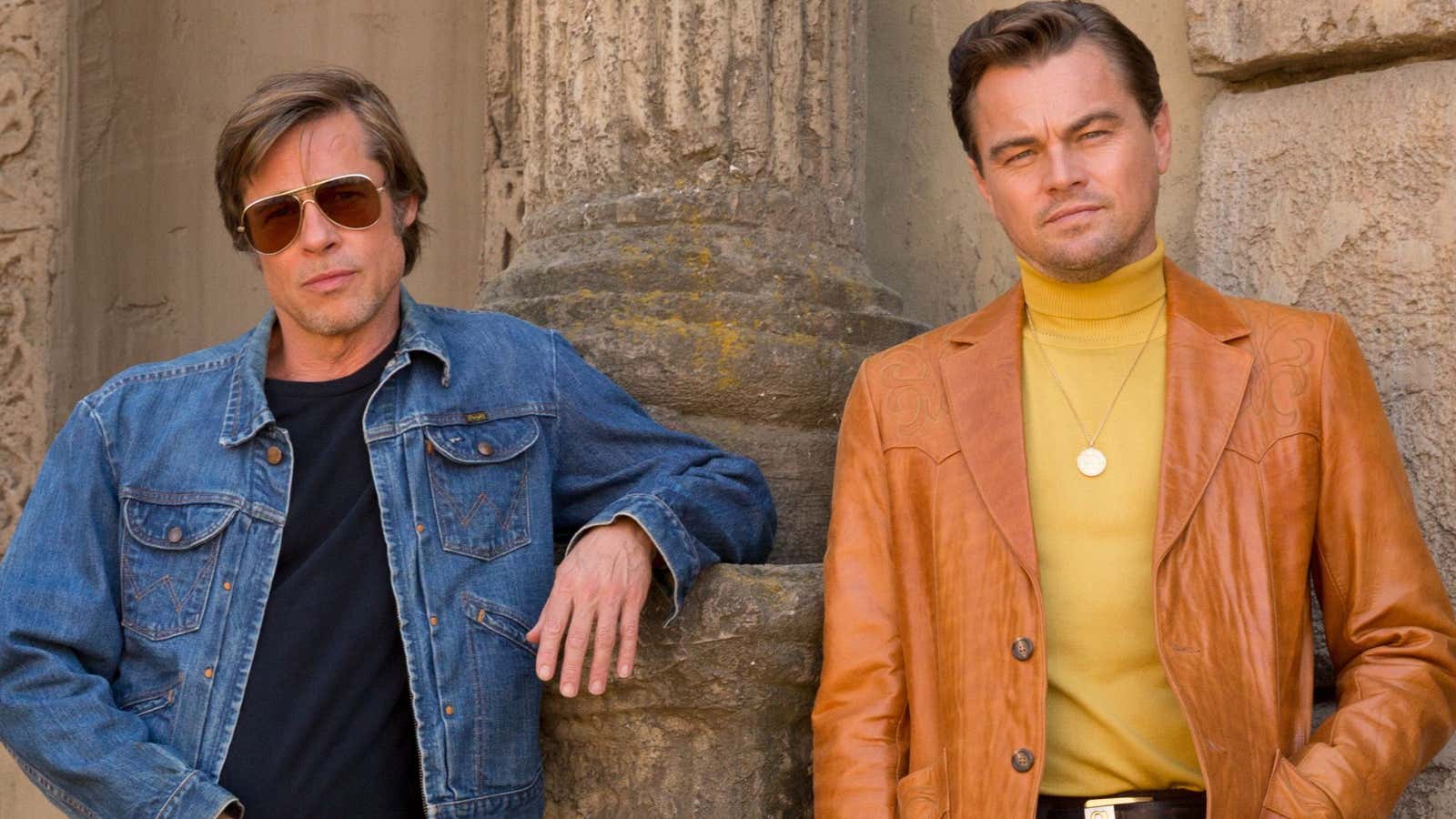 Brad Pitt and Leonardo DiCaprio in “Once Upon a Time in Hollywood.”