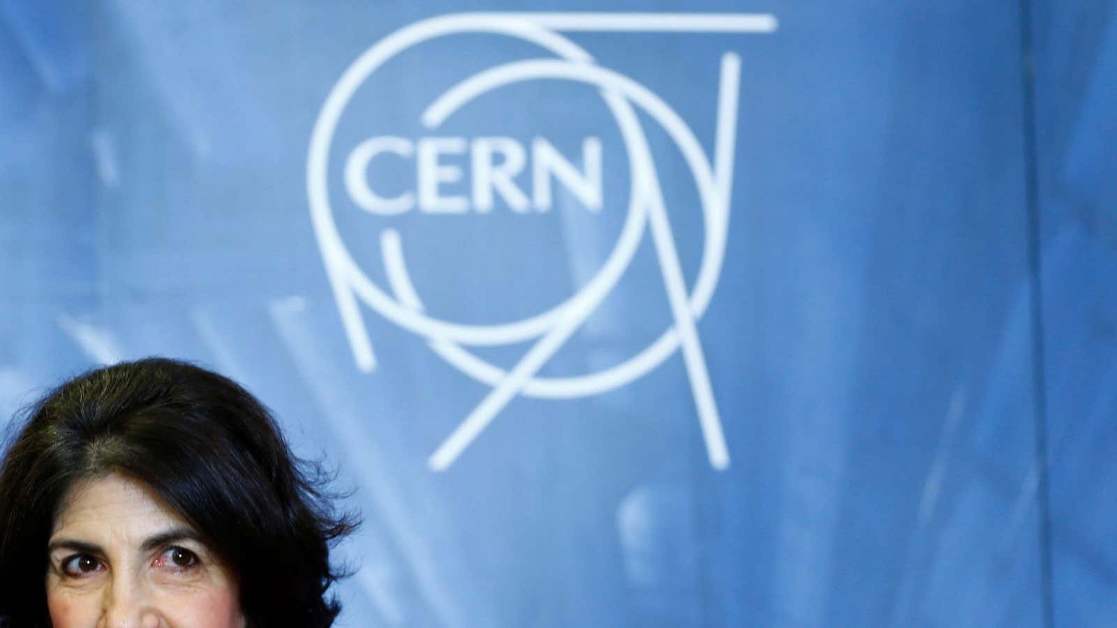 Fabiola Gianotti, CERN’s Director general, looks on.