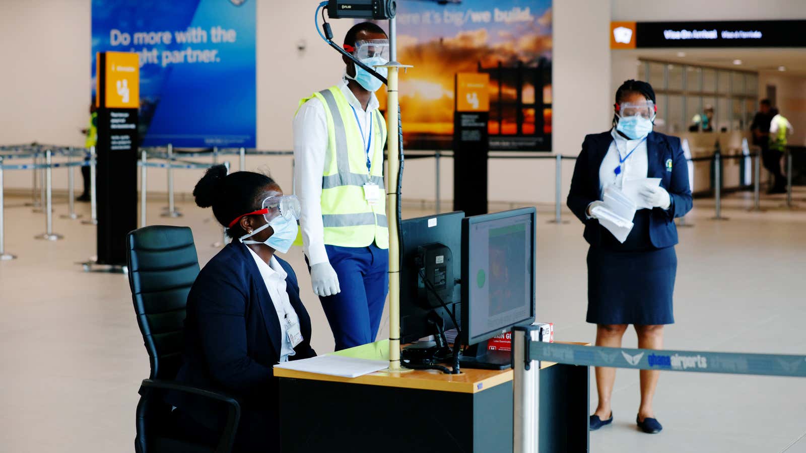 Airport checks for coronavirus at Accra airport