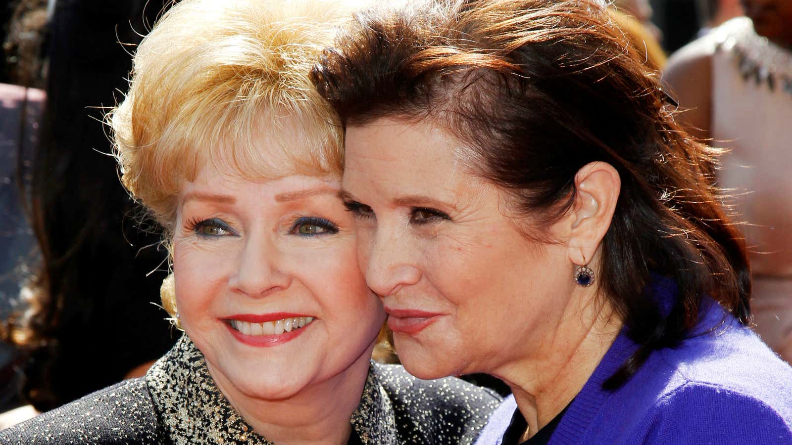 Debbie Reynolds and Carrie Fisher.