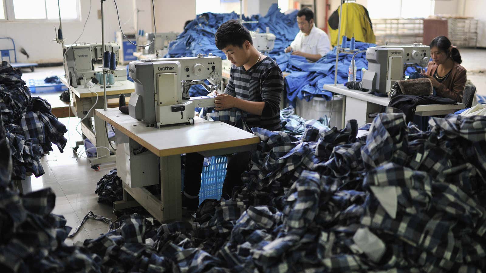 A clothing factory in Wuhu, China.