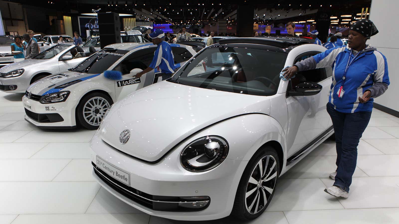 Volkswagen’s 21st Century Beetle during the Johannesburg International Motor Show.