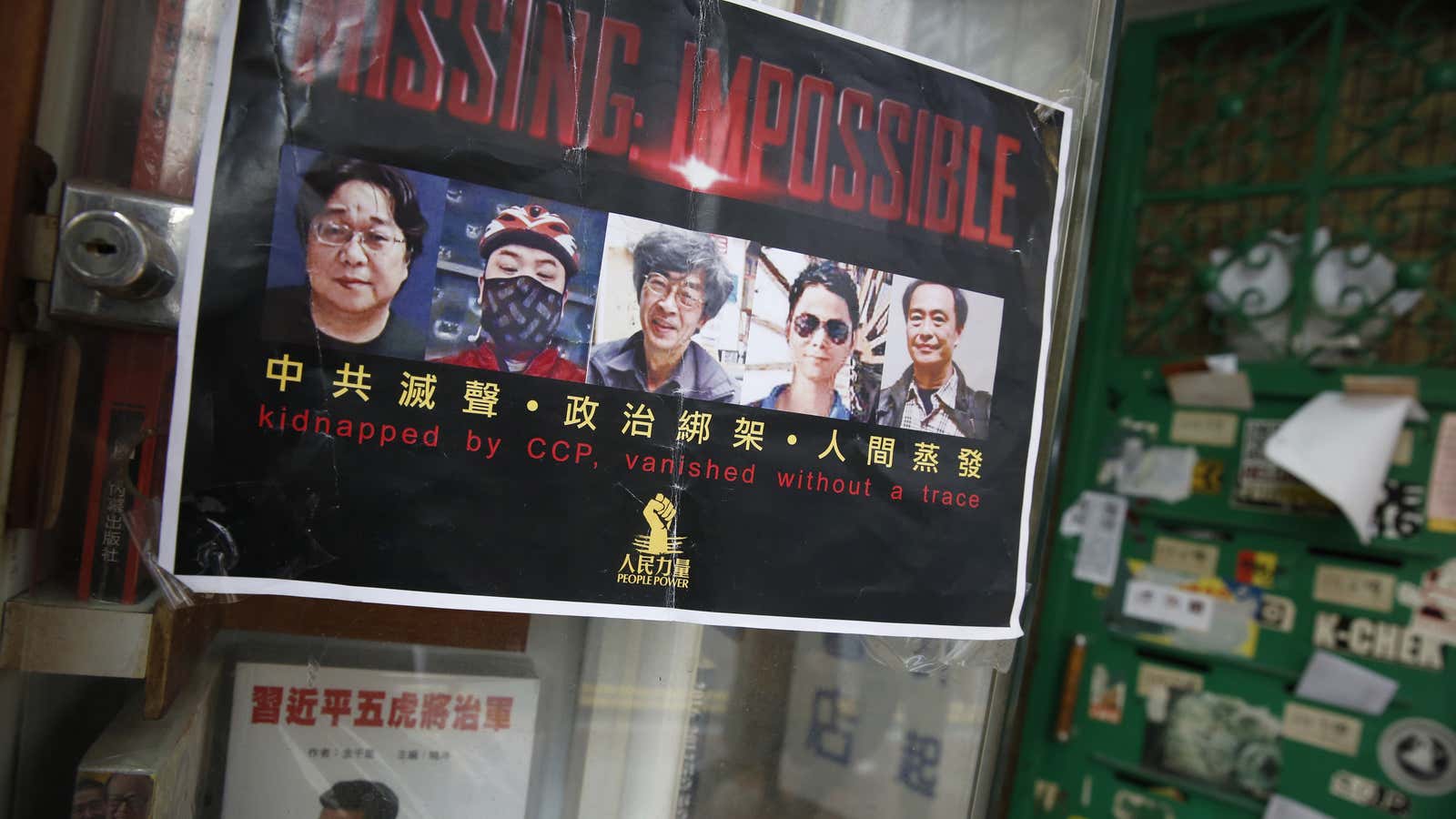 Hong Kong’s five missing booksellers.