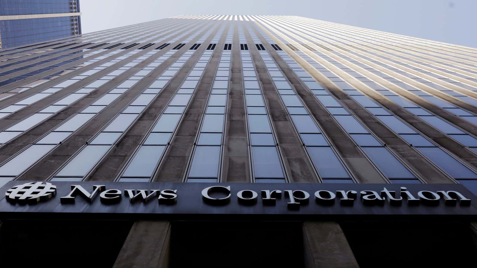 FILE PHOTO: The News Corporation logo is displayed on the side of a building in midtown Manhattan in New York, U.S., February 27, 2018. REUTERS/Lucas…