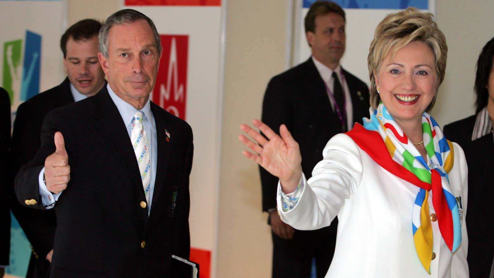 Then-senator Clinton and then-mayor Bloomberg, in 2005.