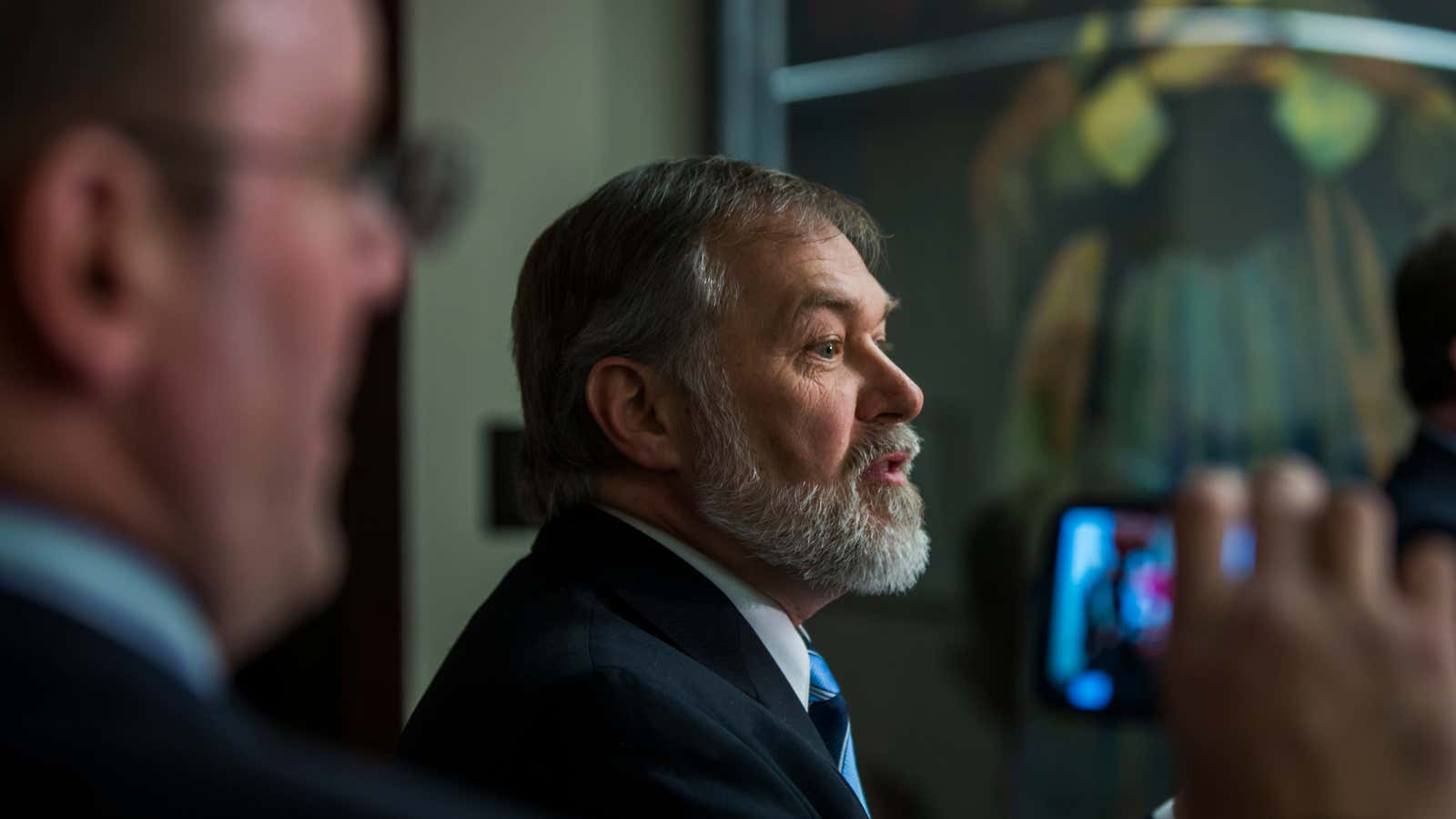 Scott Lively, center, is pictured in Washington, D.C. in February 2014.