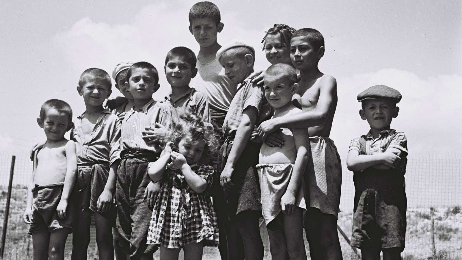 Jewish orphans who survived the Holocaust.