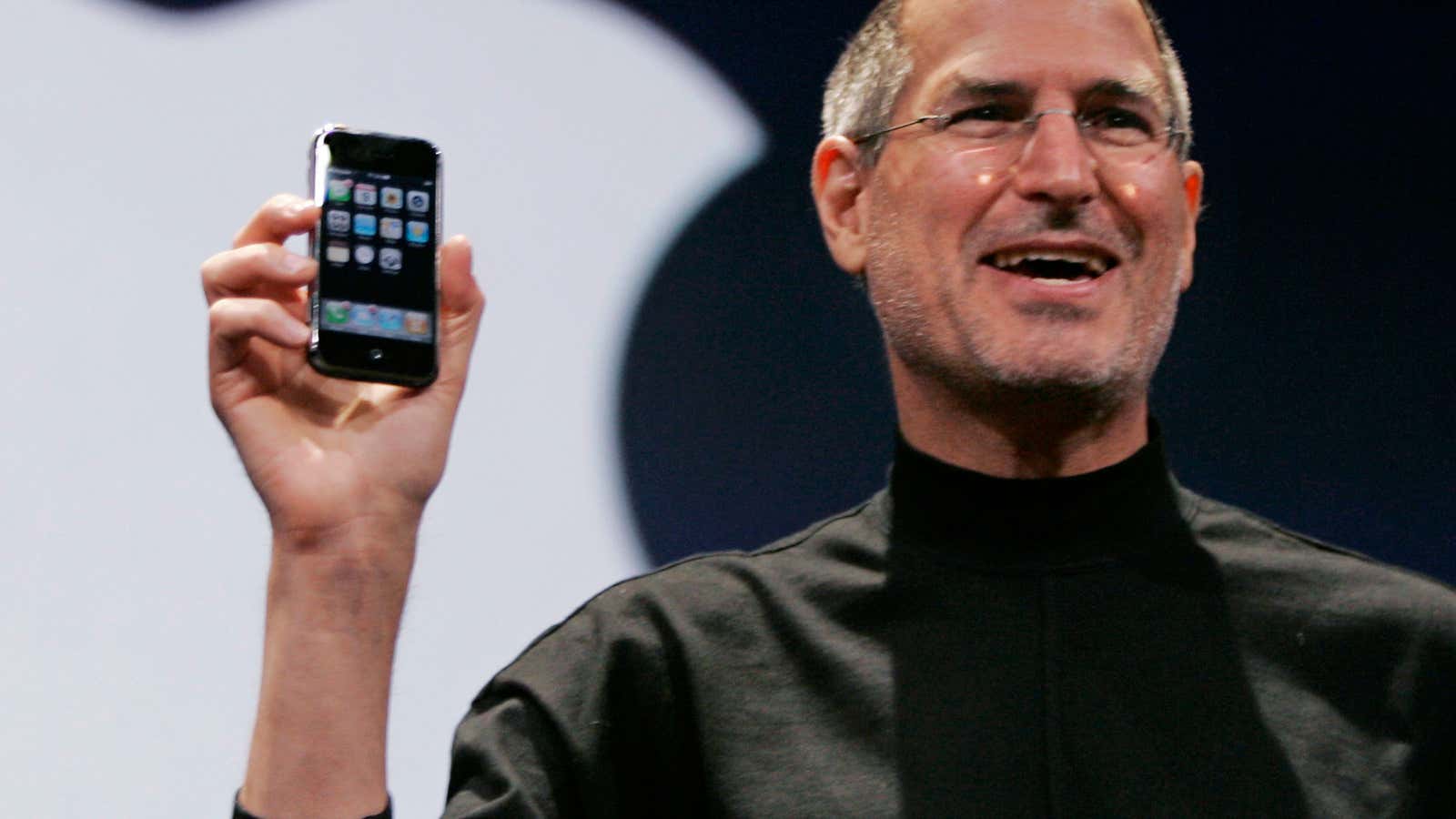 Steve Jobs introducing the stylus-less iPhone.