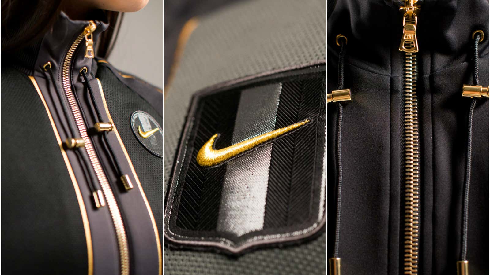 All black-and-gold everything.