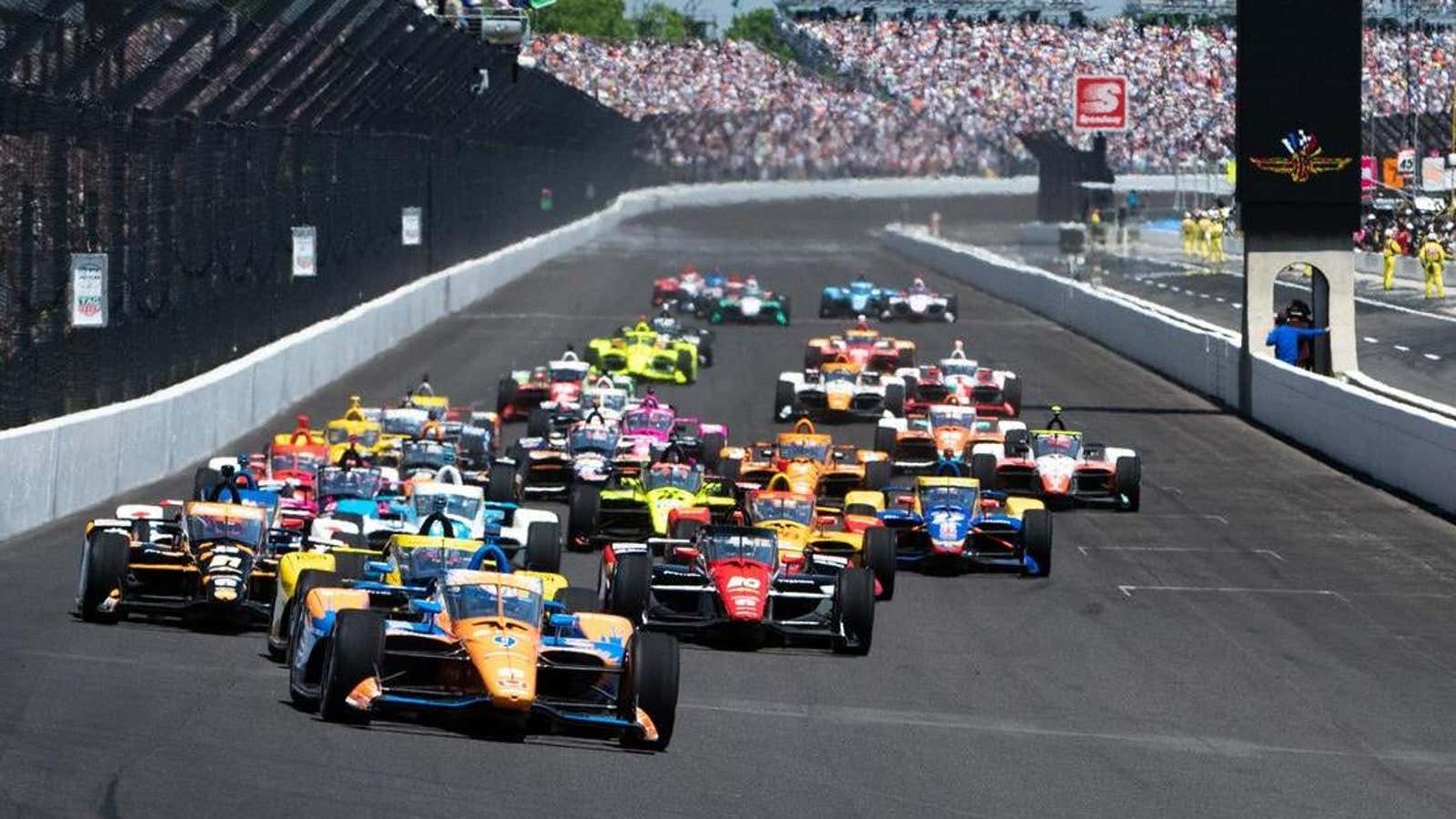 The start of the 2021 Indianapolis 500.