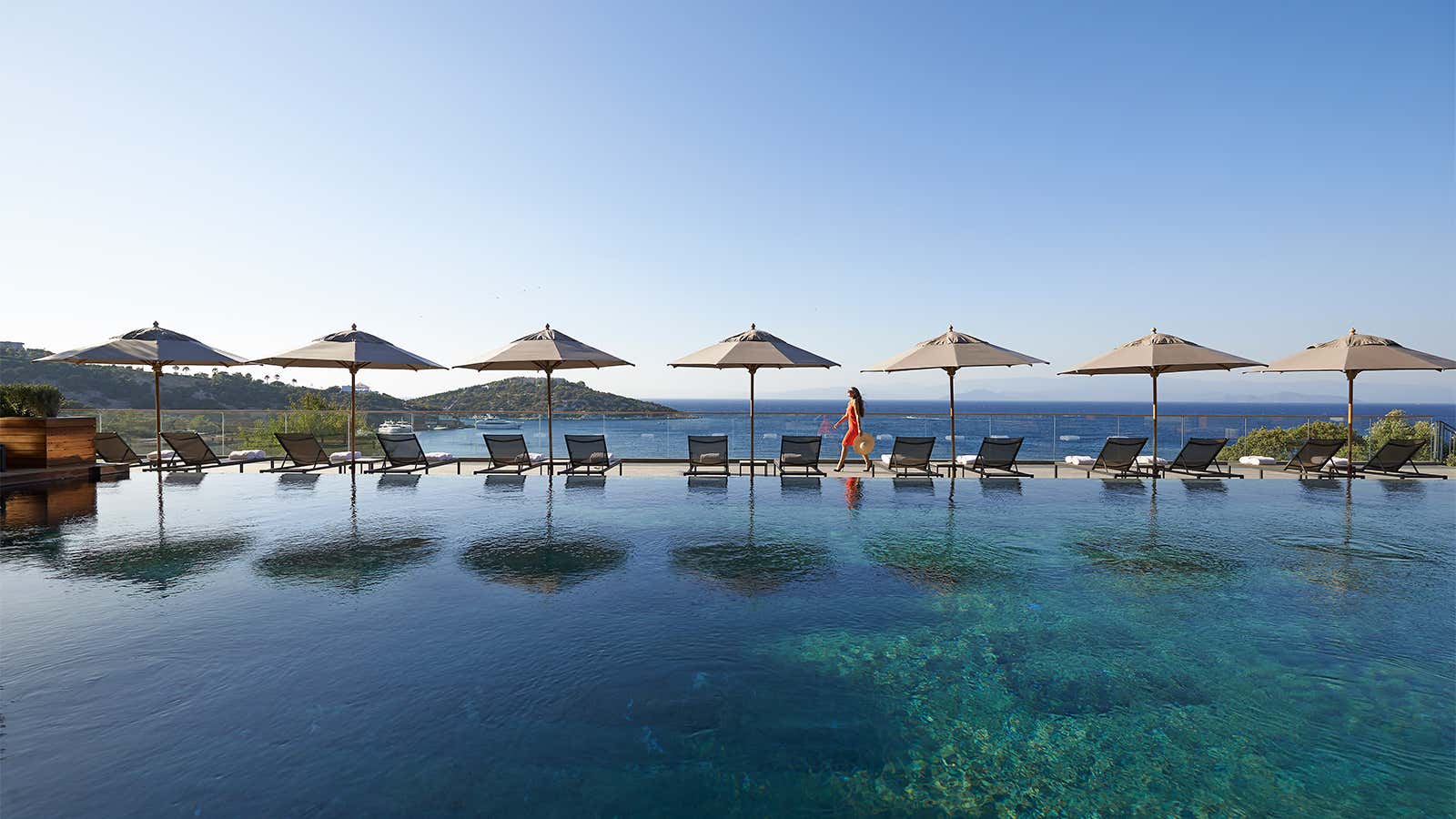 Swim at the Mandarin Oriental, Bodrum for sweeping views of the Aegean