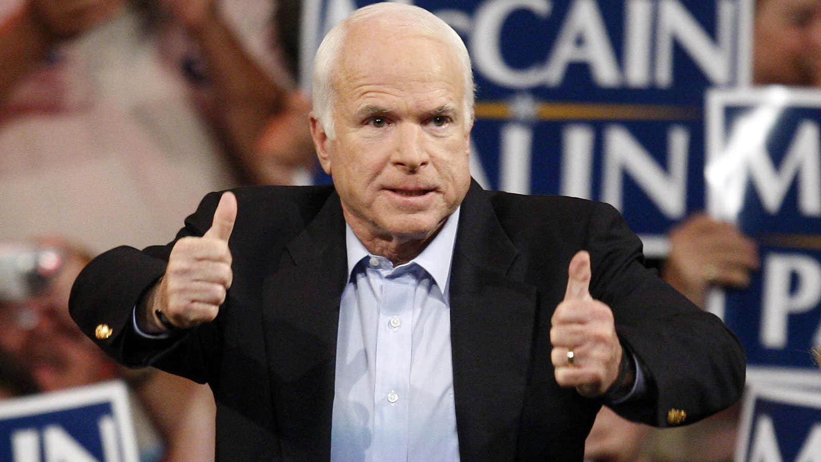 John McCain is in high spirits despite his medical diagnosis
