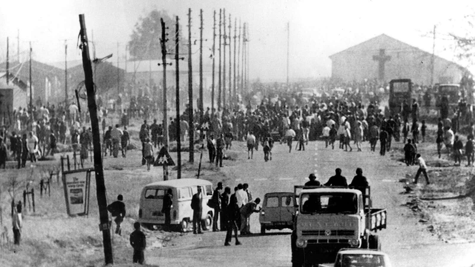 Protests in Soweto.