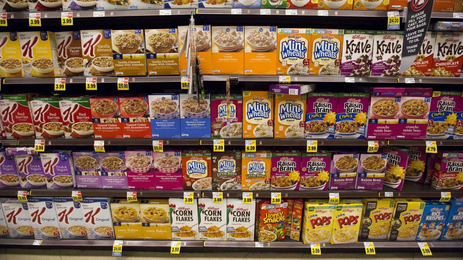 Kellogg’s hopes to fill store racks like this in West Africa soon.