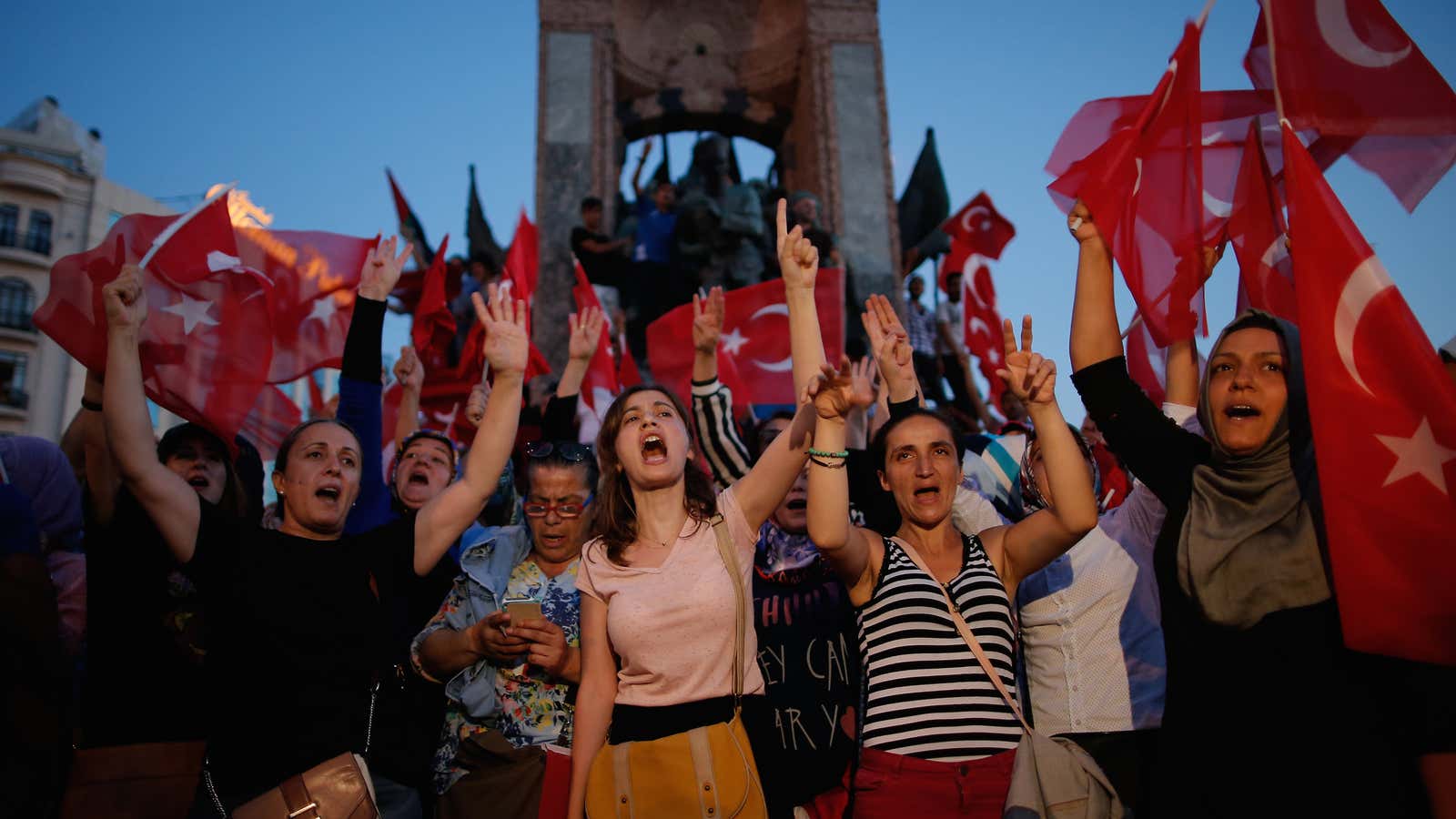 A pro-government rally in central Istanbul on Saturday.