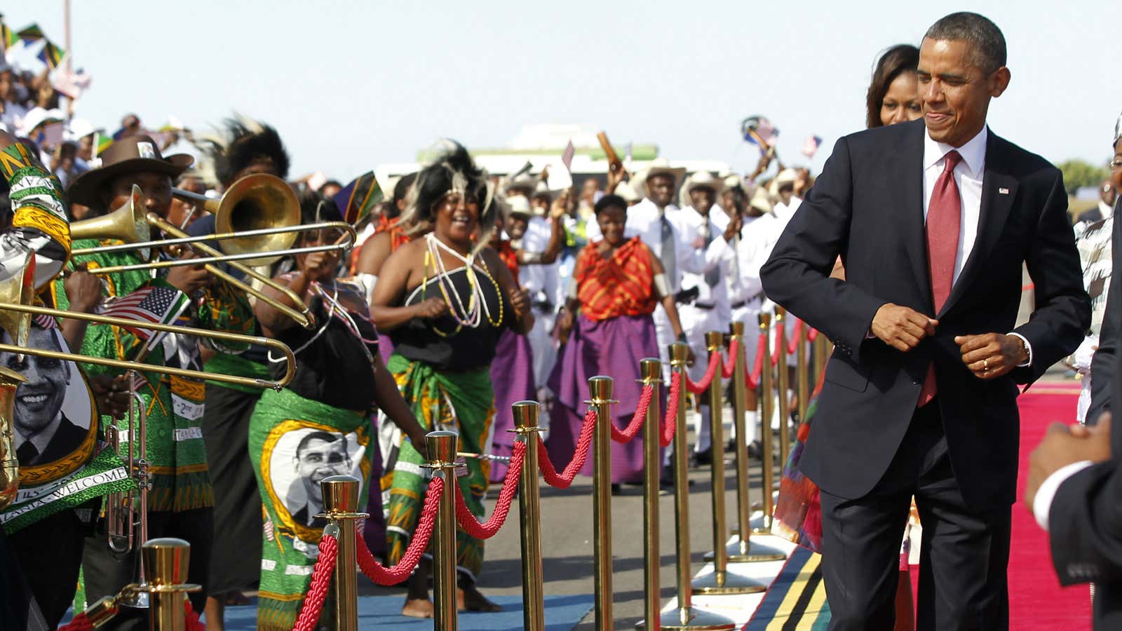 The Kenyan-American US president.