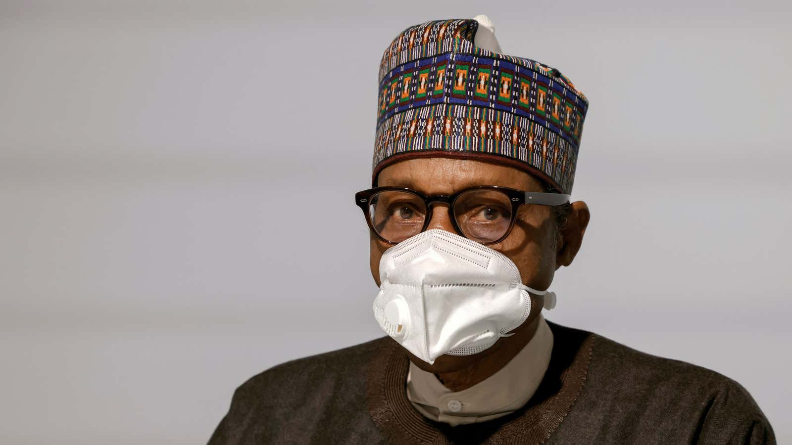 FILE PHOTO: Nigeria’s President Muhammadu Buhari poses before the opening session of the Summit on the Financing of African Economies in Paris, France May 18, 2021. Ludovic Marin/Pool via REUTERS/File Photo