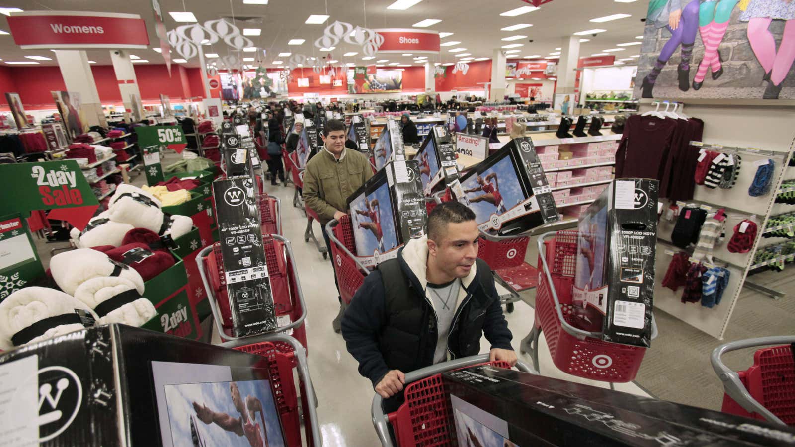 The rush of 4 am shopping at Target.