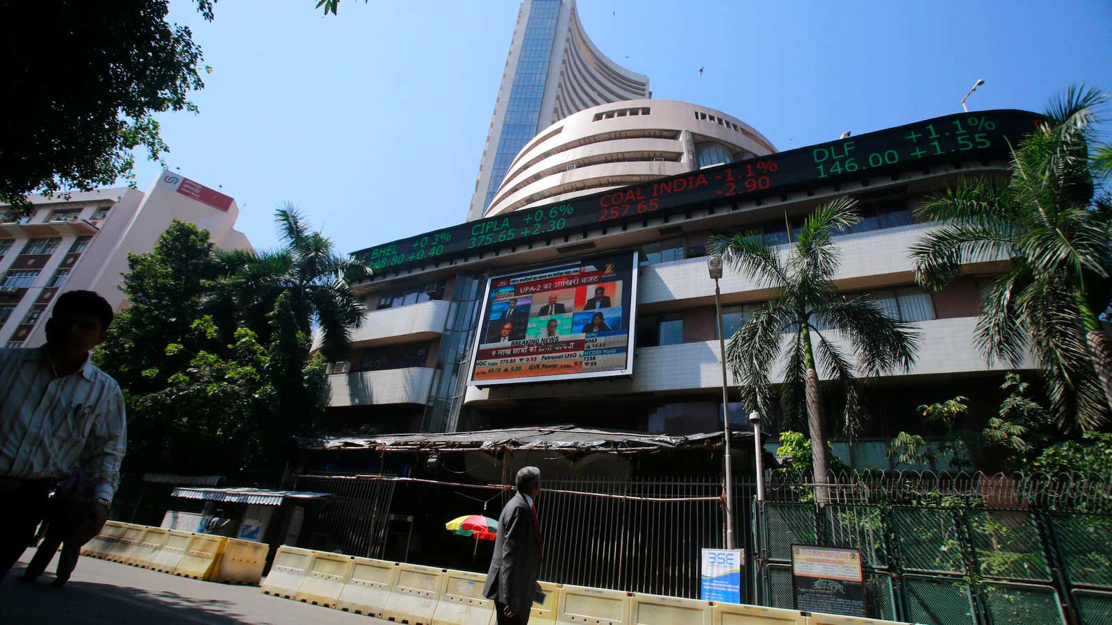 The Bombay Stock Exchange is the center of the action.