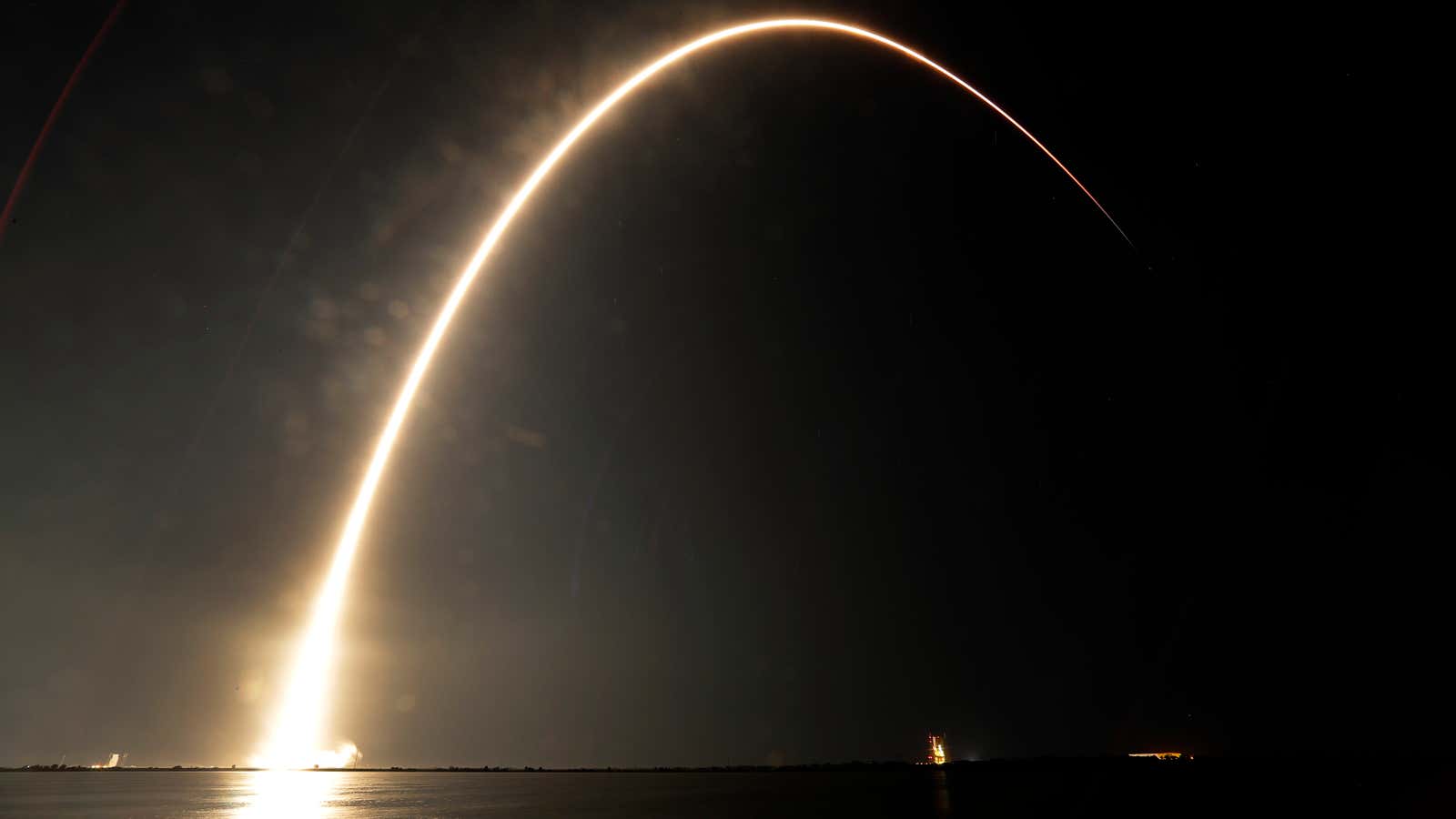 A SpaceX rocket launches from Cape Canaveral Air Force Station in 2018.
