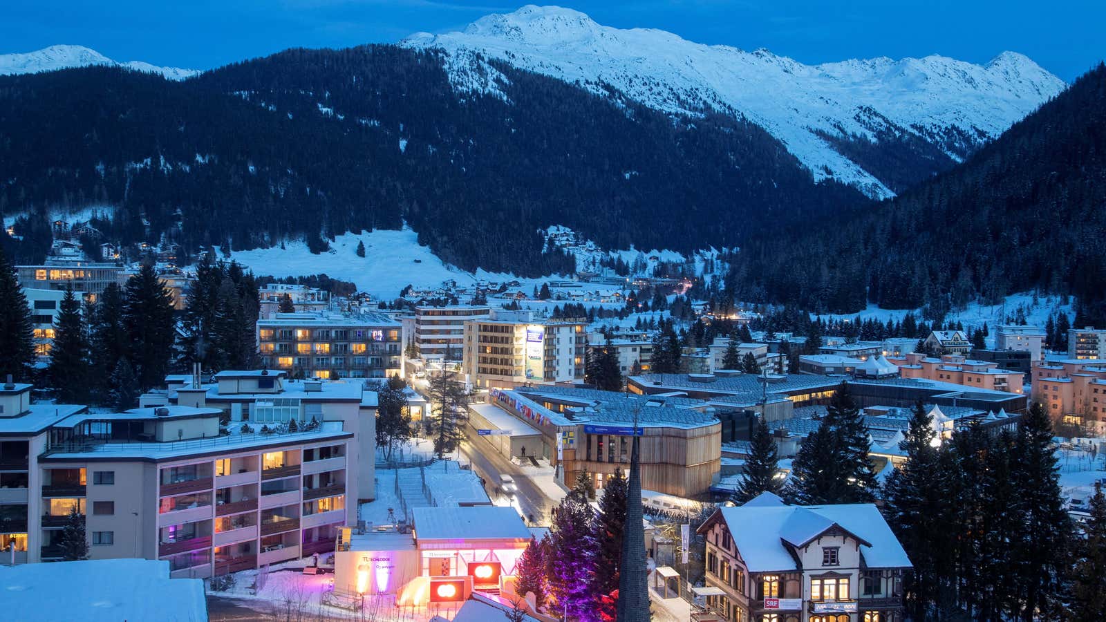 The mountain town of Davos awaits an influx of business leaders.