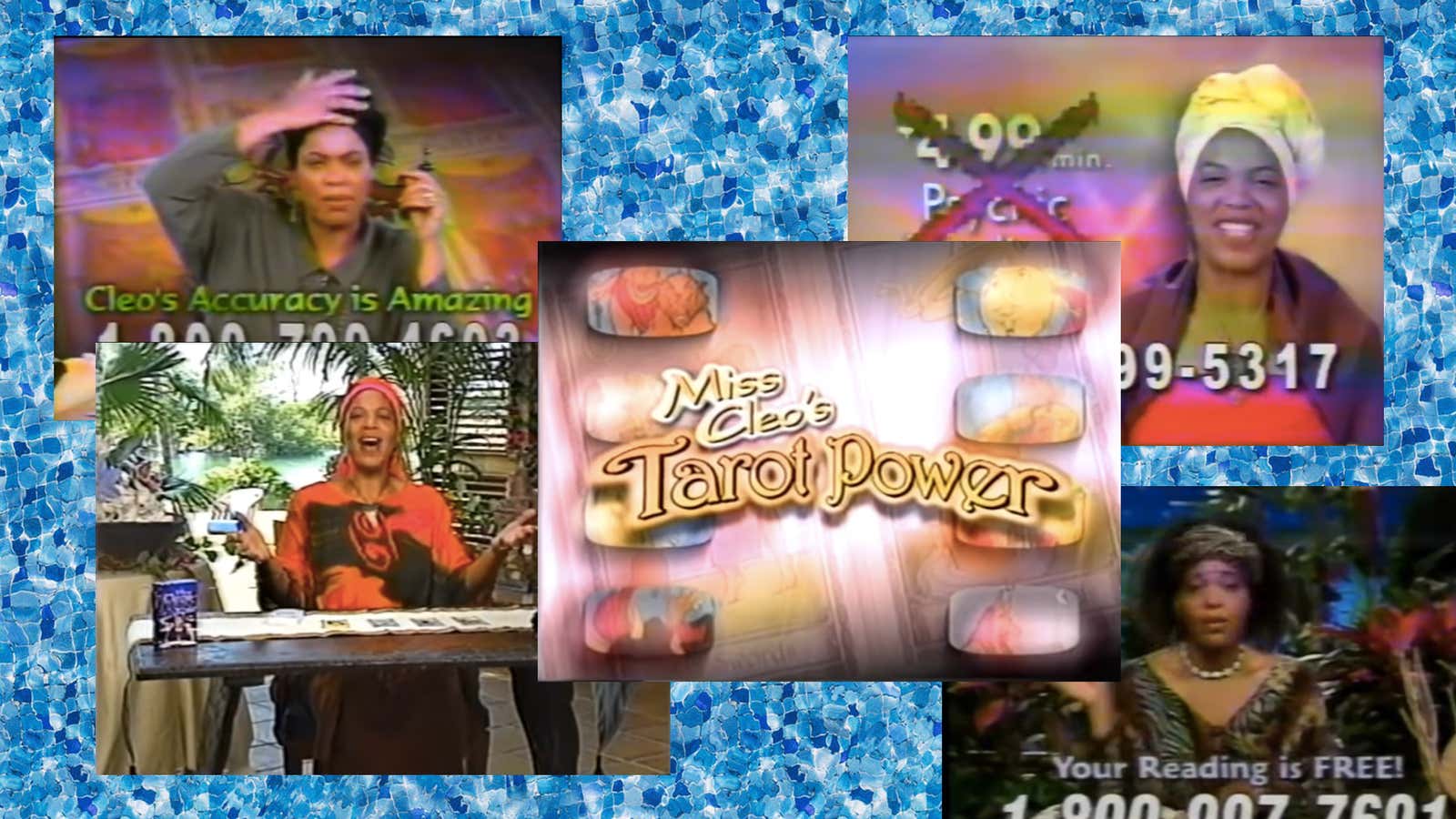 Miss Cleo in action (Screenshots: YouTube)