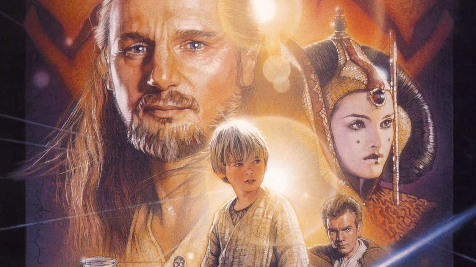 A crop of Drew Struzan’s theatrical poster for The Phantom Menace.