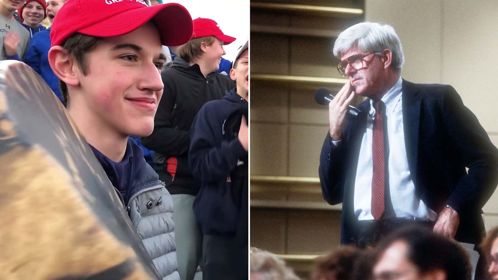You know who would've done a better interview with the MAGA kid? Phil Donahue<em></em>