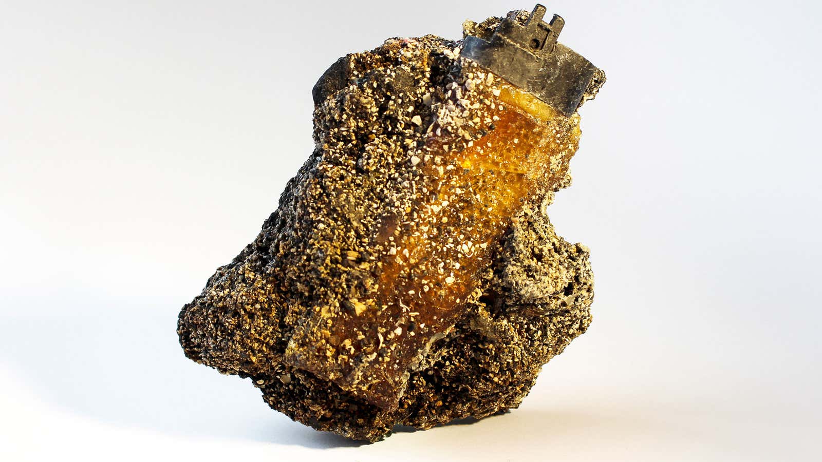 Plastiglomerate sample/ready-made collected by geologist Patricia Corcoran and sculptor Kelly Jazvac at Kamilo Beach, Hawai&#39;i, 2012.